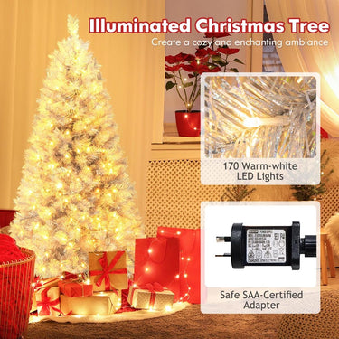 150CM Christmas Tree with 385 Branch Tips and 170 Warm White LED Lights