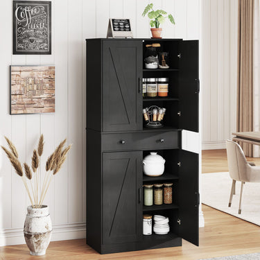 183cm Tall Kitchen Pantry Modern Farmhouse Cupboard Cabinet