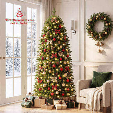 190cm Smart Pencil Christmas Tree with 220 Pre-Lit RGB LED Lights and Music Sync