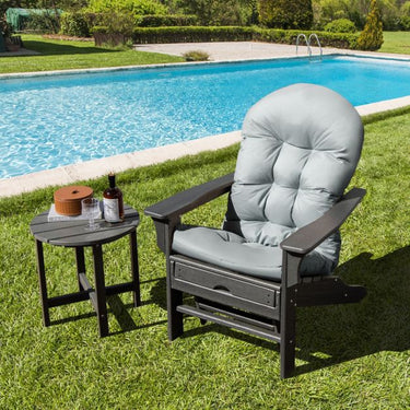 12 cm Thick Patio Chair Cushion with Fixing Straps for Adirondack