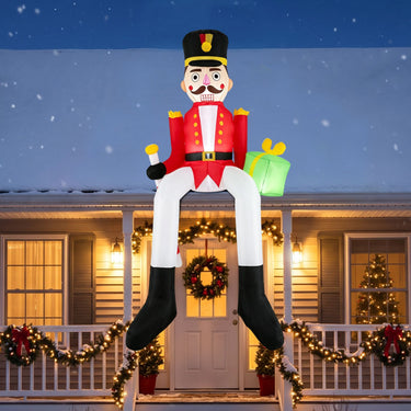 265cm Inflatable Christmas Nutcracker Hanging Decoration for Holiday Decor