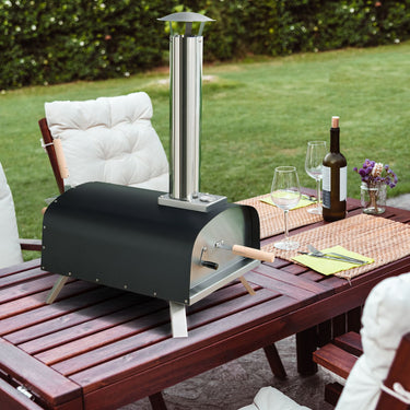 3-Layer Wood Burning Pizza Oven with Foldable Feet