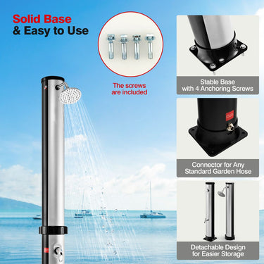 38L Outside Drench Shower with Rotating Shower Head