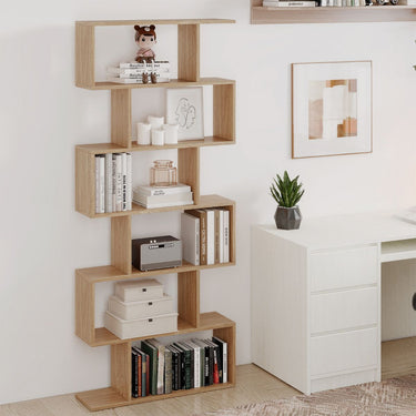 6-tier Bookshelf with Anti-Tipping Device for Office & Home