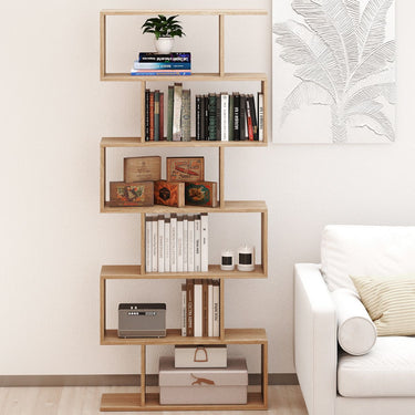 6-tier Bookshelf with Anti-Tipping Device for Office & Home
