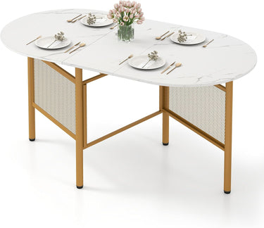 150 CM Folding Dining Table Drop Leaf for 6-8 People