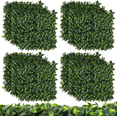 Artificial Grass Wall Panels, Topiary Gardenia Shrub Grass Panels, Sun-Protective Wall Backdrop - PatiojoyAU