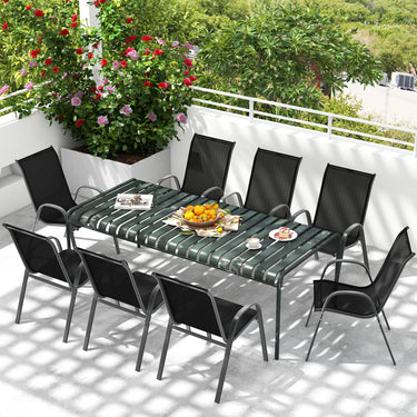 Set of 4 Outdoor Patio Chairs with Weather Resistant Fabric
