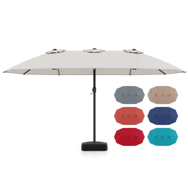 15FT Double Sided Patio Umbrella for Residential & Commercial Use