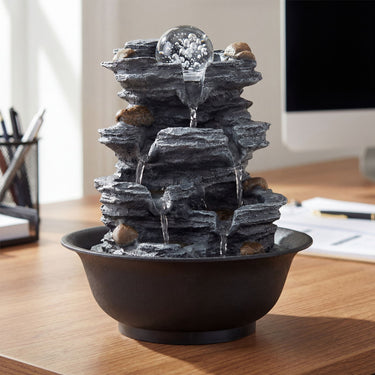Rolling Crystal Ball Water Fountain Indoor with Pump for Home Decor