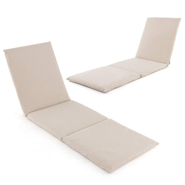Outdoor Chaise Lounge Cushion, Patio Furniture Pad with Hook & Loop Fastener Fixing Straps - PatiojoyAU