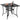 Square Patio Table for 4, 91 cm Square Metal Slat Table with 4-6 cm Adjustable Umbrella Hole