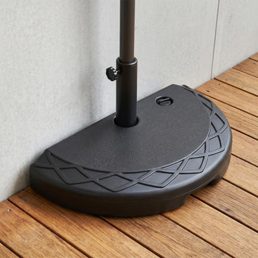 Half Round Patio Umbrella Base 20kg Water and Sand Fillable Umbrella Stand
