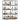 Corner Bookshelf with Metal Frame for Living Room and Home Office
