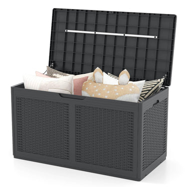 Outdoor Waterproof Storage Bench with Lockable Lid