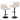 Bar Stools Set of 2 Modern Adjustable Chenille Upholstered Barstools with Footrests