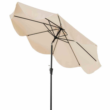 2.8M Patio Umbrella w/Crank Handle, Push Button Tilt, Ruffled Edges - PatiojoyAU
