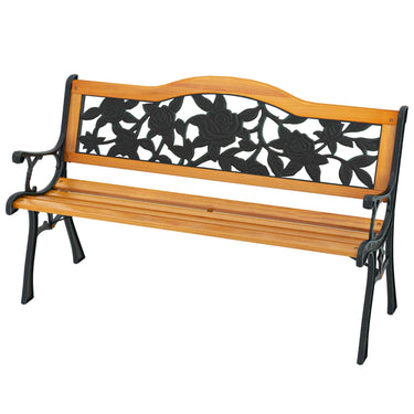 3 Seater Outdoor Bench Seat, 122cm Length Furniture Wooden Relax Lounge Chair - PatiojoyAU