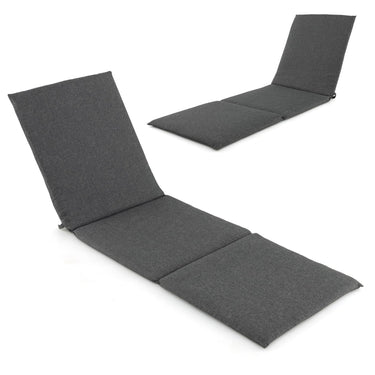 Outdoor Chaise Lounge Cushion, Patio Furniture Pad with Hook & Loop Fastener Fixing Straps - PatiojoyAU