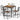 Counter Height Dining Table Set for 4 5-Piece Kitchen Bar Table and Chairs Set