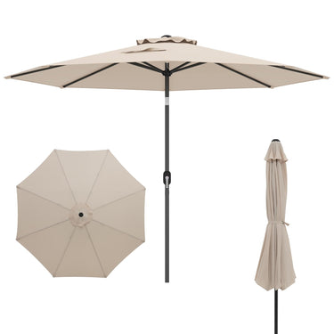 3M Patio Umbrella, Outdoor Heavy Duty Market Umbrella w/Tilt Mechanism, Crank Handle - PatiojoyAU