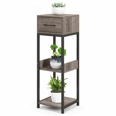 3 Tier Indoor Tall Plant Stand, Metal Plant Table with Drawer, Anti-Tipping Devices - PatiojoyAU