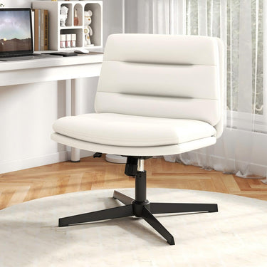 Criss Cross Legged Chair No Wheels Armless Home Office Desk Chair