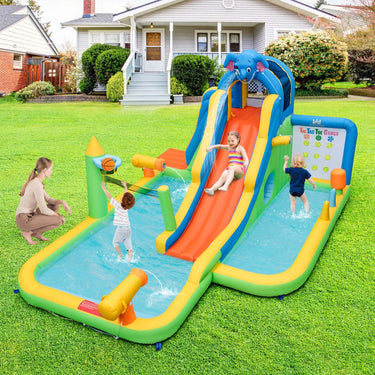 Inflatable Water Slide with Splash Pool & Climbing Wall (without Blower)