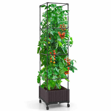 1.7M Raised Garden Bed w/Planter Box &Trellis, Self-Watering System, Adjustable Height - PatiojoyAU