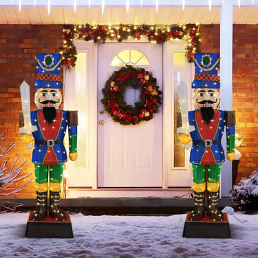 184 CM Pre-Lit Nutcracker with Sword and 110 LED Lights