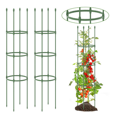 2-Pack Garden Trellis, Heavy-Duty Tomato Cage w/Adjustable Height - PatiojoyAU