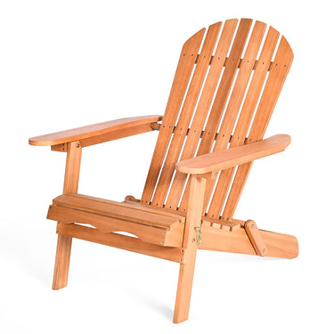 Eucalyptus Wood Adirondack Chair, Outdoor Folding Adirondack Chair - PatiojoyAU