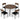 5-Piece Dining Furniture Set with Tabletop