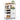 Rolling Kitchen Island Cart with Rubber Wood Top and 2-Tier Wine Rack