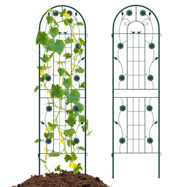2 Pack Metal Garden Trellis, 180 cm x 50 cm Wire Lattice Panel for Climbing Plants - PatiojoyAU
