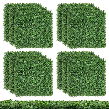 Artificial Grass Wall Panels, Topiary Gardenia Shrub Grass Panels, Sun-Protective Wall Backdrop - PatiojoyAU