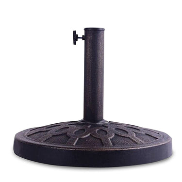 Half Round/Round Resin Umbrella Base, Outdoor Patio Umbrella Holder, Heavy-Duty Outdoor Patio Stand - PatiojoyAU