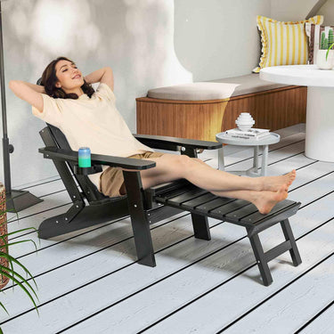 Patio Adirondack Chair, All-Weather HIPS 180kg Loaded Lounge Chair