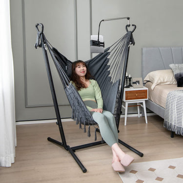 Height Adjustable Hammock Chair with Stand Max 250 KG