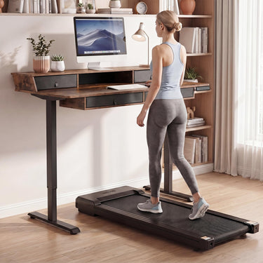 Electric Standing Desk 140cm w/Monitor Stand&Drawers