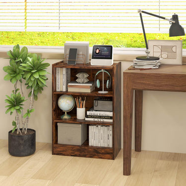 Floor Standing Open Bookshelf with Adjustable Shelves for Living Room, Bedroom, Study