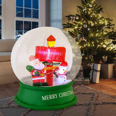 126CM Christmas Inflatable Snow Globe Blow Up Yard Decoration
