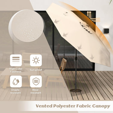 3M Outdoor Heavy Duty Market Umbrella with Tilt Mechanism