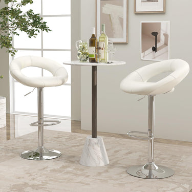 Swivel Bar Stool Set of 2, Height Adjustable Counter Stools