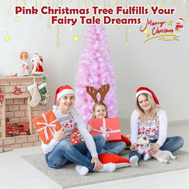 1.83M/2.15M Pre-Lit Artificial Christmas Tree with 475/670 branch tips for Decoration