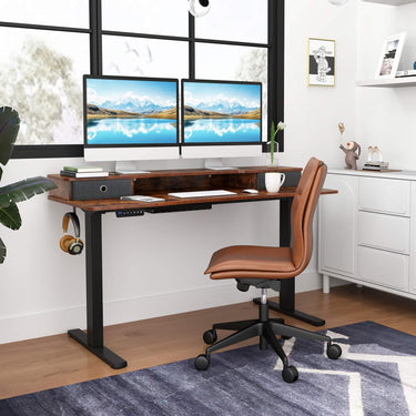 Electric Standing Desk Height Adjustable Stand Up Desk with 2 Drawers