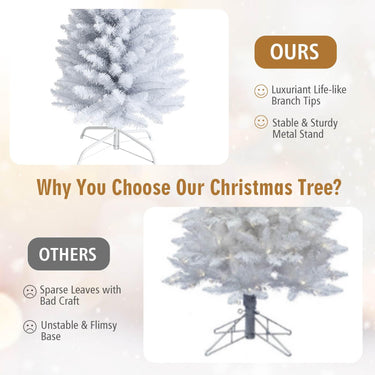 1.5/1.8/2.1M Artificial Pencil White Christmas Tree
