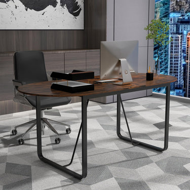 180 cm Conference Table with Sturdy Metal Legs