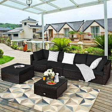 5PCS Outdoor Sofa Wicker Patio Furniture