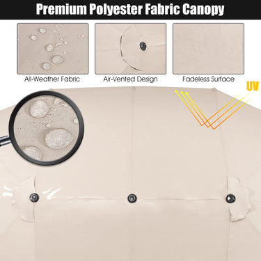 4.7 M Double Sided Patio Umbrella for Poolside